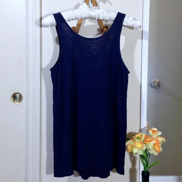 J. CREW Navy Blue Embellished Tank Top Size XS - Picture 5 of 5